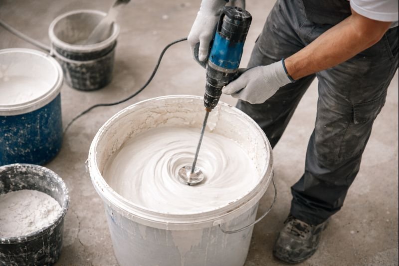 mixing wall putty properly