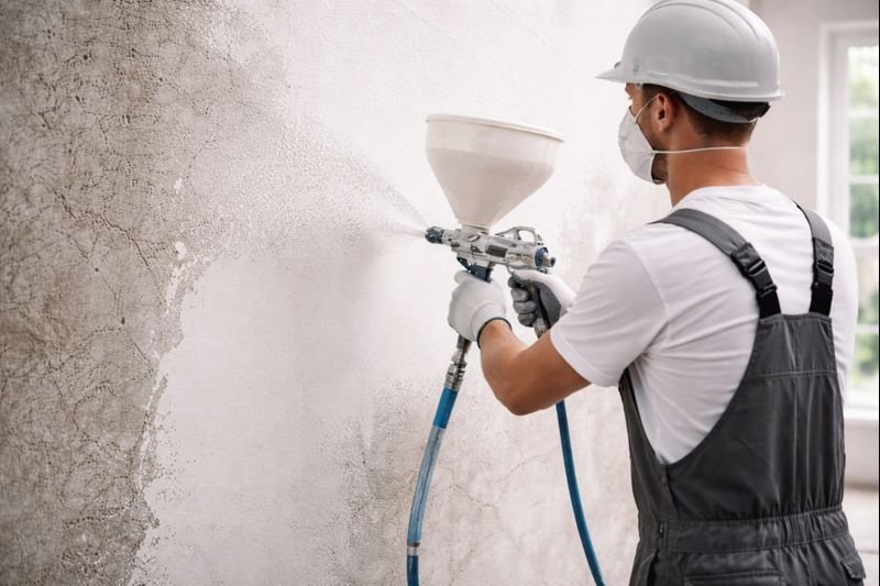 modern wall putty application