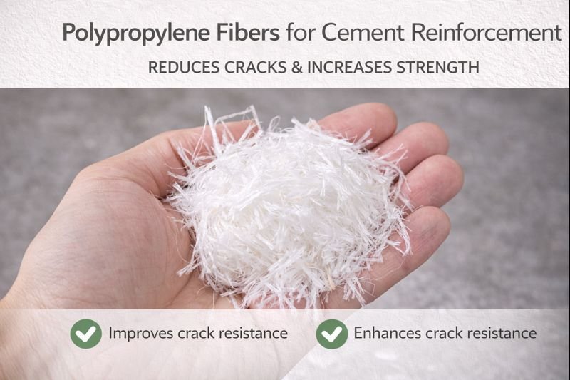 Polypropylene fibers for cement reinforcement