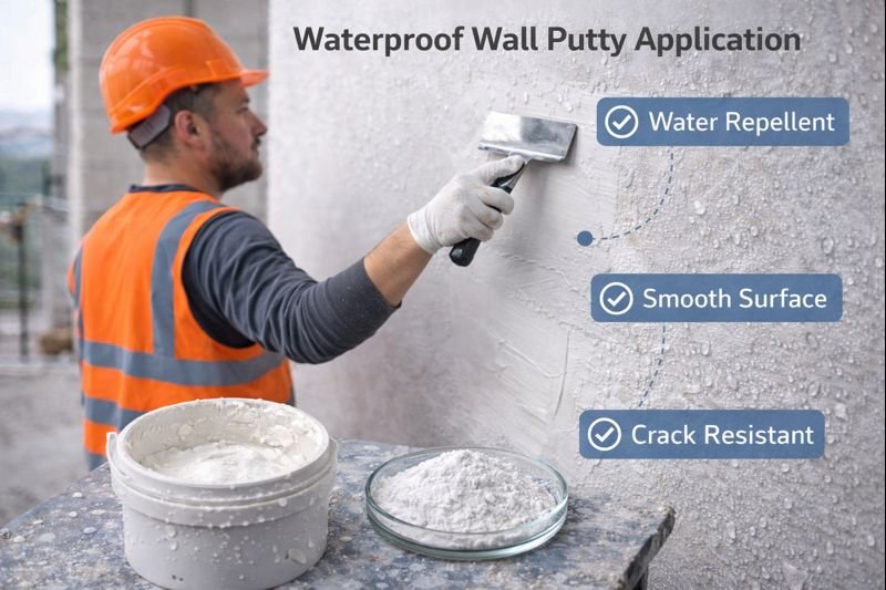 Exterior wall putty waterproofing technique Waterproof wall putty application