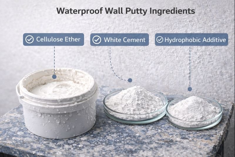 Waterproof wall putty ingredients Wall putty product components