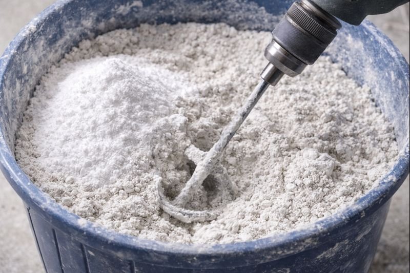 Industrial mixing of wall putty components Wall putty mixing process