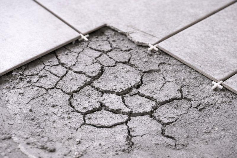 tile adhesive cracking issues