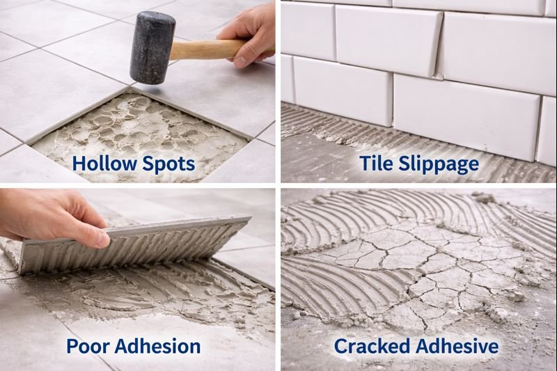 common tile adhesive failures