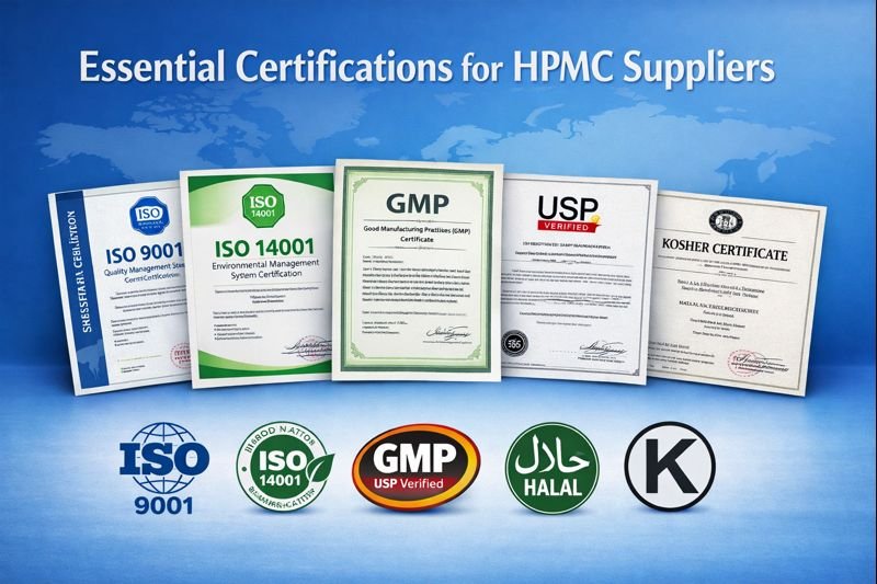 Essential certifications for HPMC suppliers HPMC supplier certifications