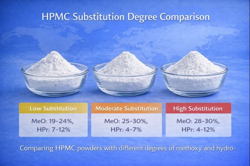 HPMC powder with different substitution degrees
