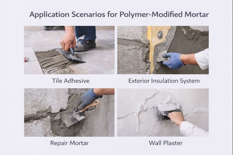 Different application scenarios for polymer modified mortar application scenarios for polymer mortar