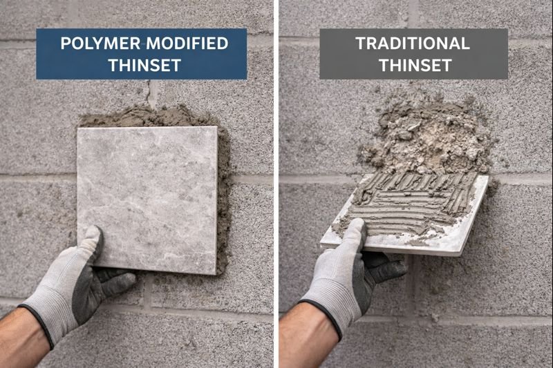 Comparison of polymer vs traditional mortar