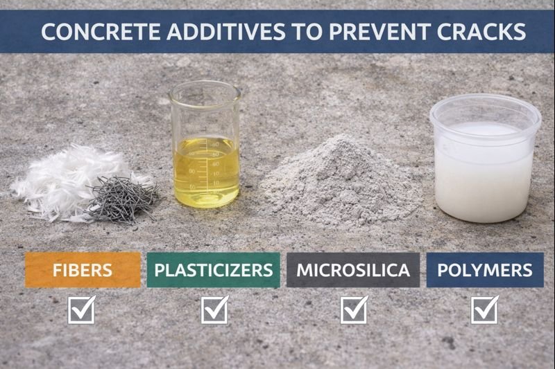 Various additives used to prevent concrete cracking concrete additives preventing cracks