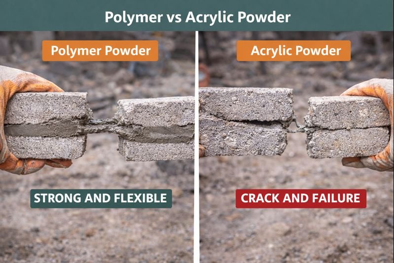 Polymer vs acrylic powder comparison