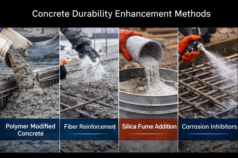Advanced concrete modification techniques concrete durability enhancement methods