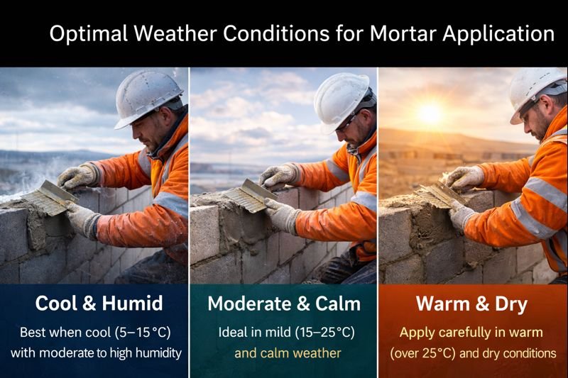 Weather considerations for different mortar applications optimal weather conditions for mortar application