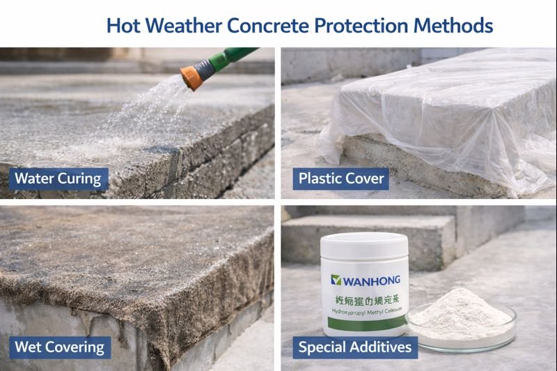 Hot weather concrete protection Hot weather concrete protection methods
