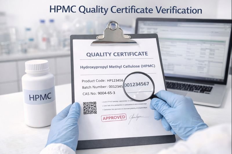HPMC quality certificate verification