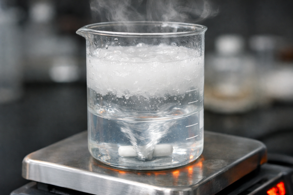 HPMC solution undergoing thermal gelation