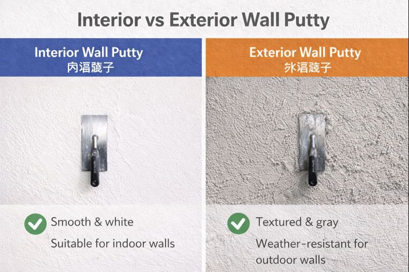 Interior vs Exterior Wall Putty