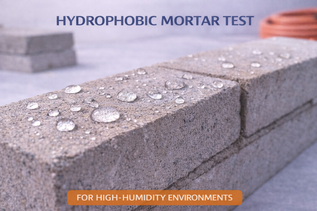 hydrophobic mortar test