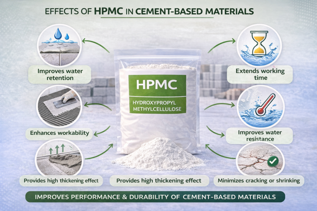 Effects of HPMC in cement-based materials HPMC in cement application
