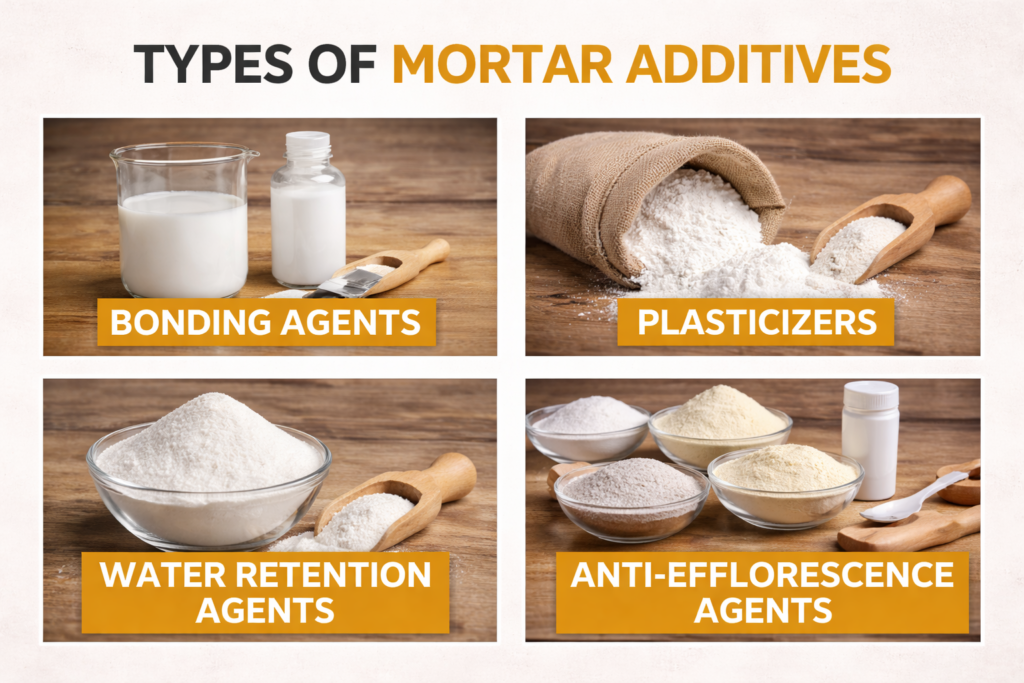 Types of mortar additives mortar additives types