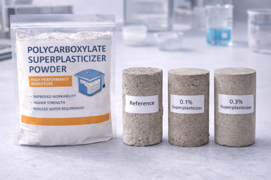 Polycarboxylate Superplasticizer Effects on Mortar Polycarboxylate superplasticizer powder and mortar samples