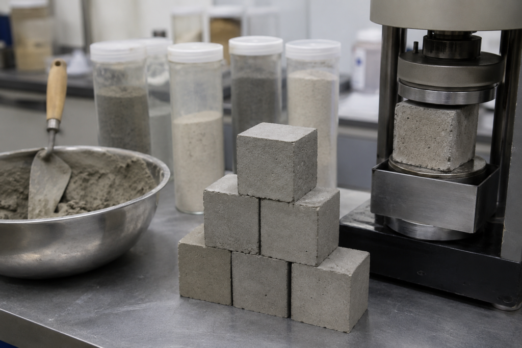Mortar formulation optimization for early strength Mortar formulation optimization for early strength