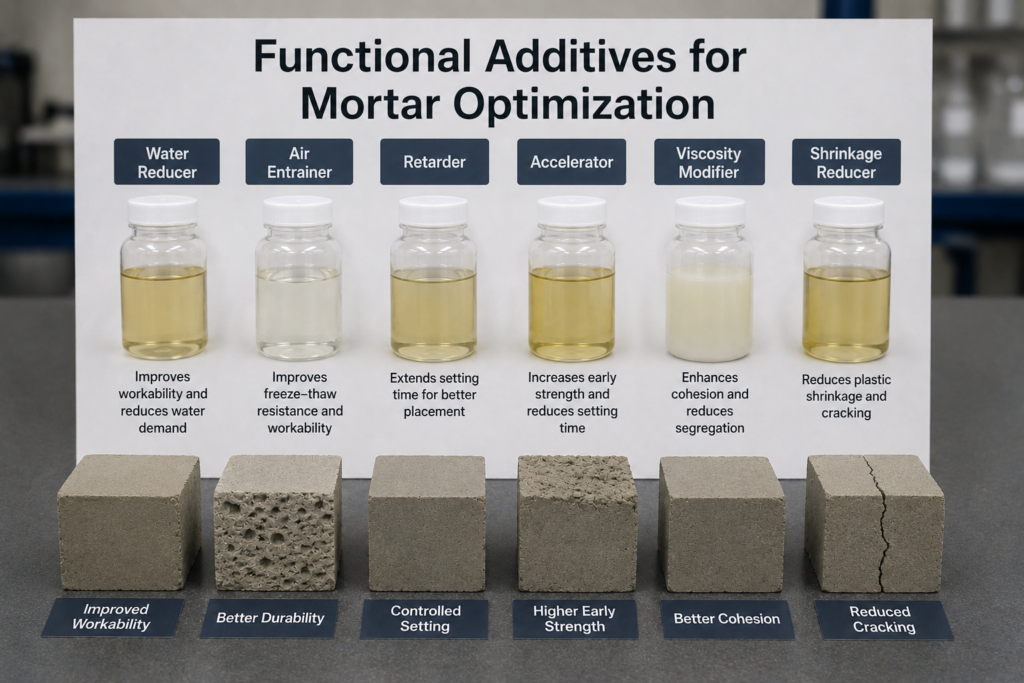 Functional additives for mortar optimization Functional additives for mortar optimization