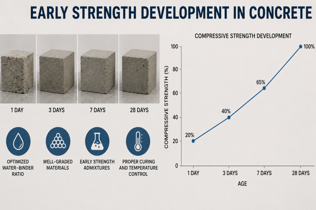 Early strength development in concrete Early strength development in concrete