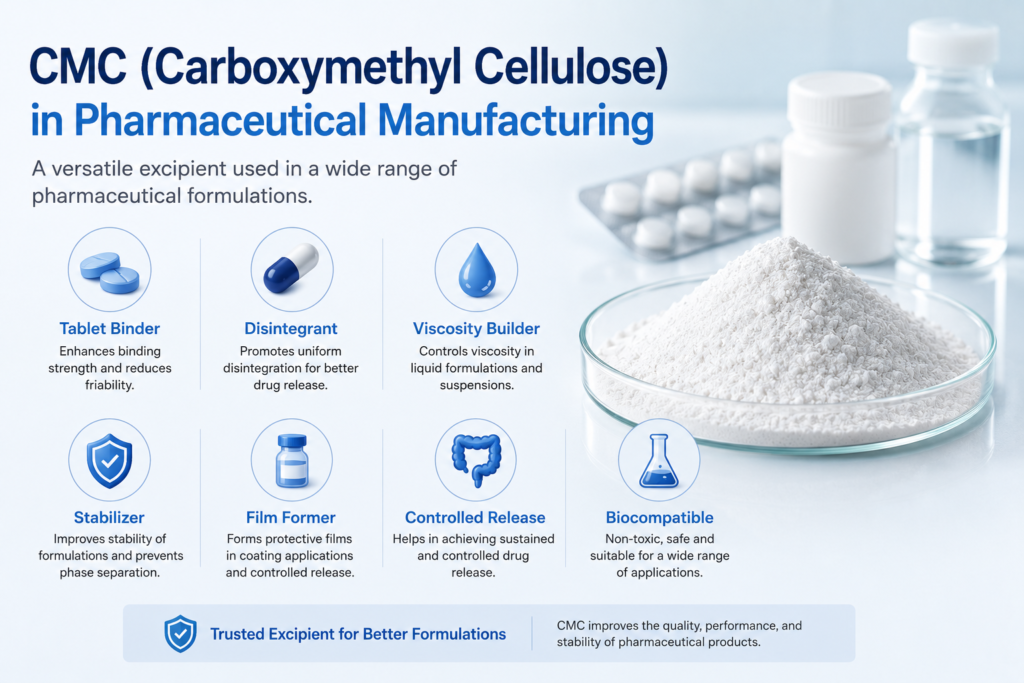 Pharmaceutical applications of CMC CMC in pharmaceutical manufacturing