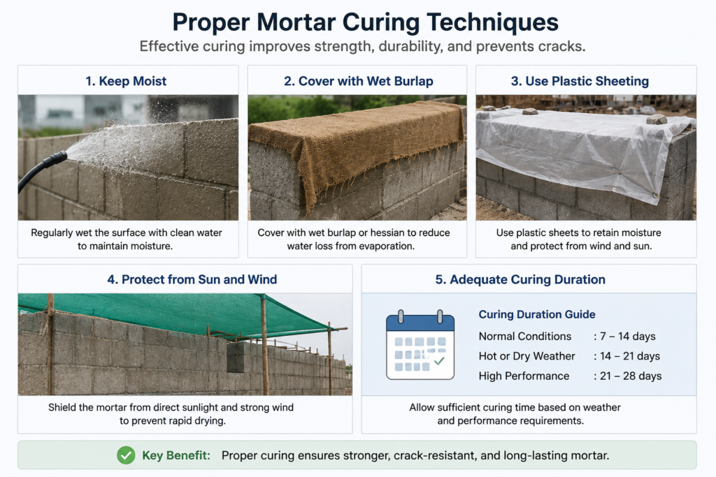 methods to improve mortar curing speed and strength proper mortar curing techniques demonstration