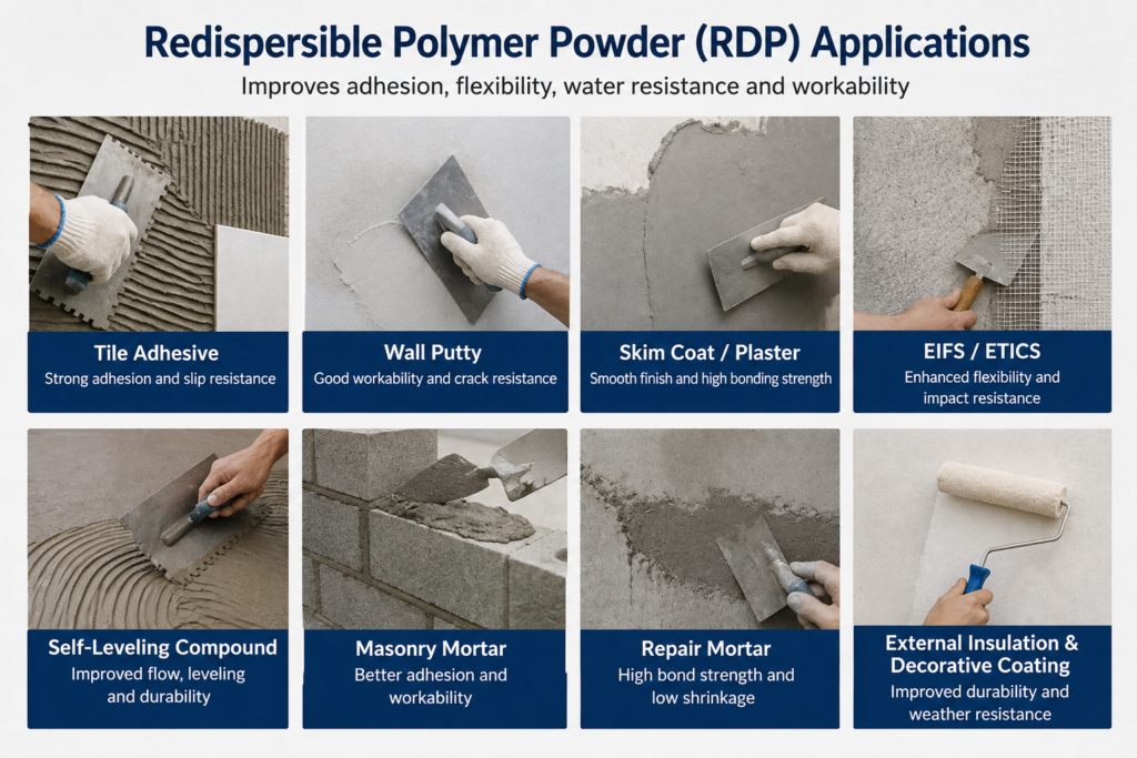 Redispersible polymer powder applications Redispersible polymer powder applications